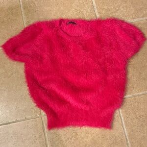 Zara Vibrant Pink Fuzzy Sweater